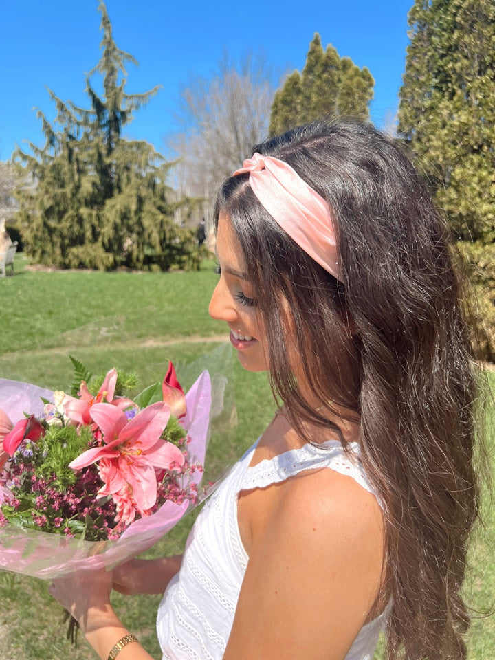 SILK HEADBAND - ROSE - Beyond Scrunchies