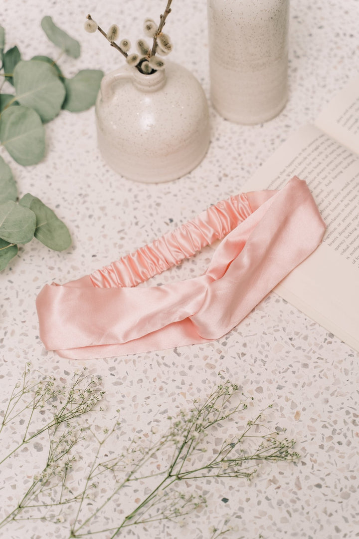 SILK HEADBAND - ROSE - Beyond Scrunchies