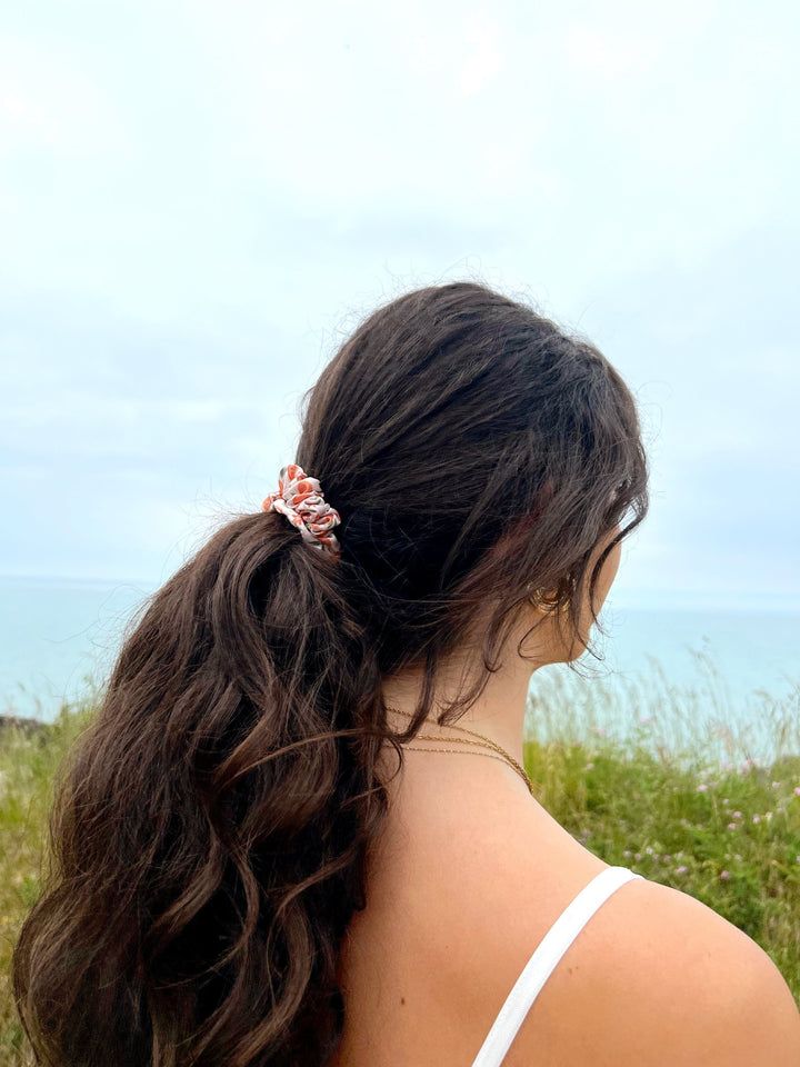 SMILEY ORANGES - Silk Skinny Scrunchie - Beyond Scrunchies