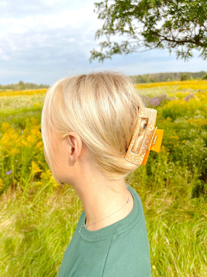 SQUARE CLAW CLIP - FALL FLORALS - Beyond Scrunchies