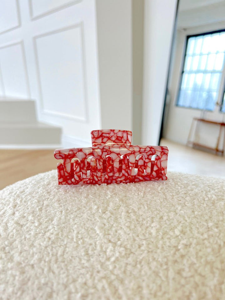 SQUARE CLAW CLIP - VALENTINE - Beyond Scrunchies