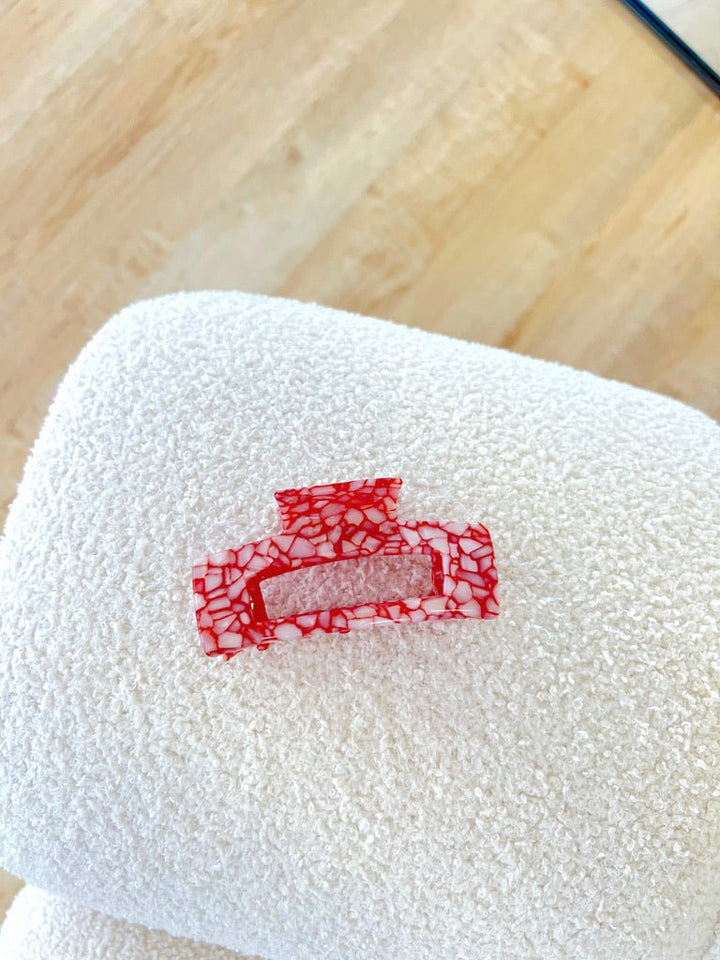 SQUARE CLAW CLIP - VALENTINE - Beyond Scrunchies