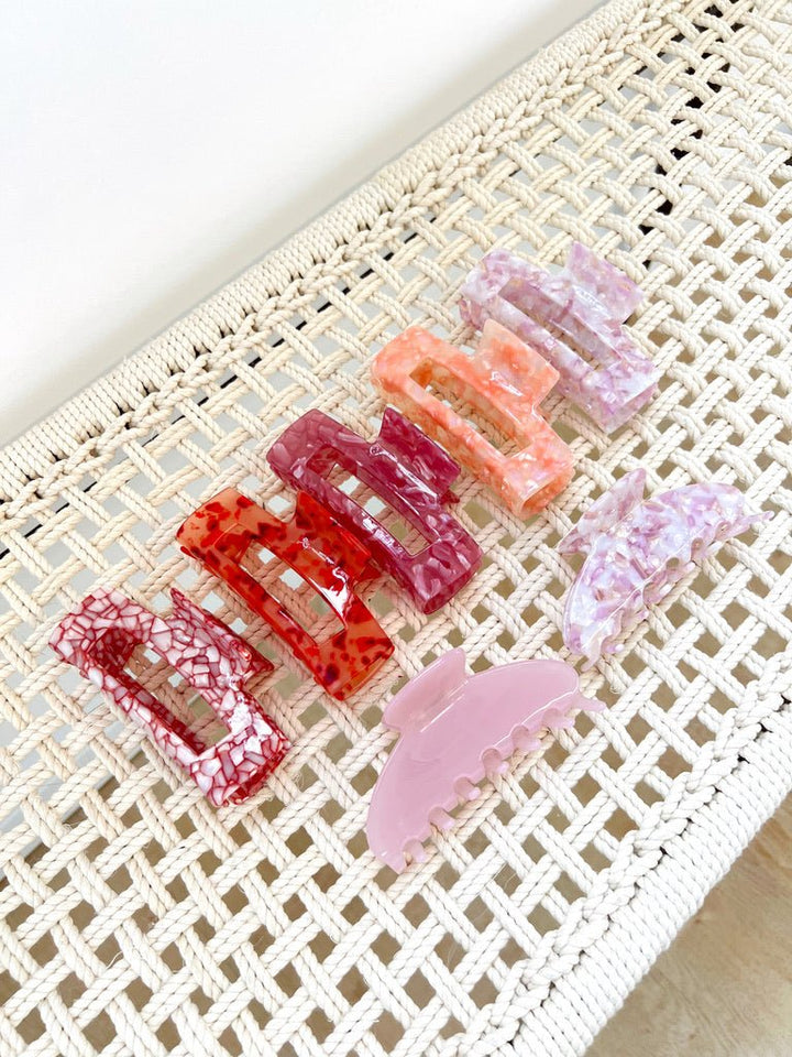 SQUARE CLAW CLIP - VALENTINE - Beyond Scrunchies
