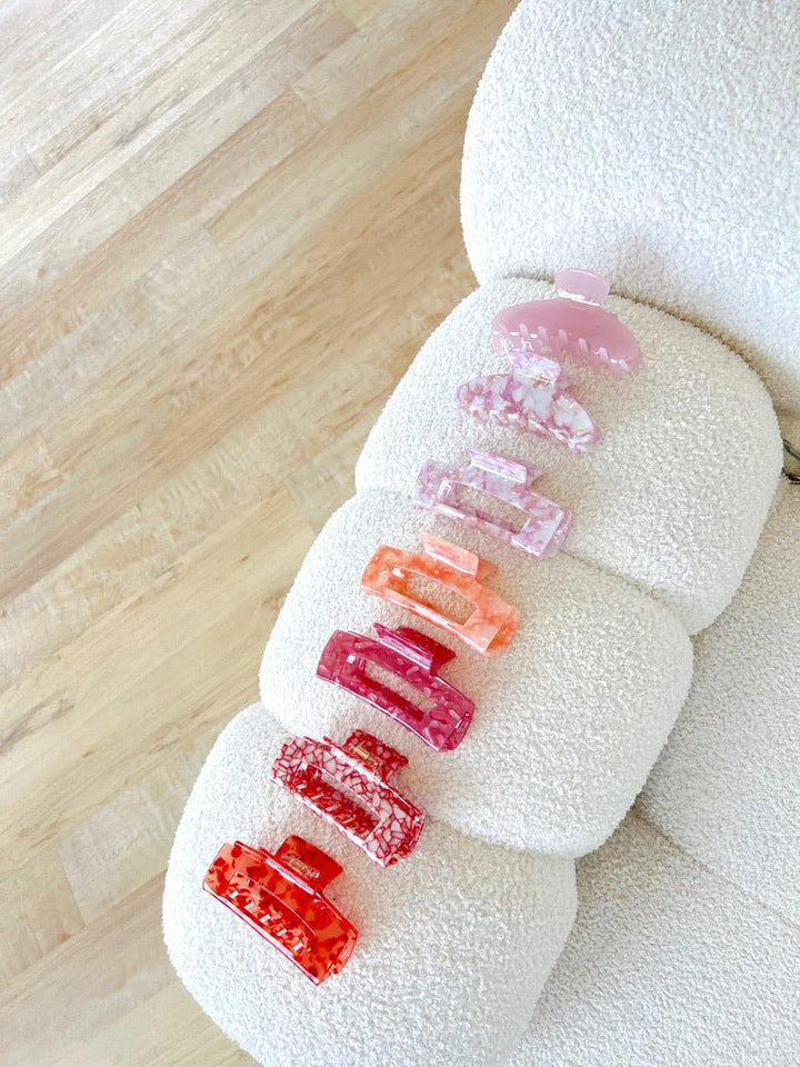 SQUARE CLAW CLIP - VALENTINE - Beyond Scrunchies