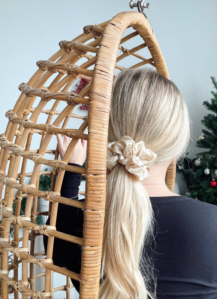 SUGAR COOKIE - Mulberry Silk Scrunchie - Beyond Scrunchies