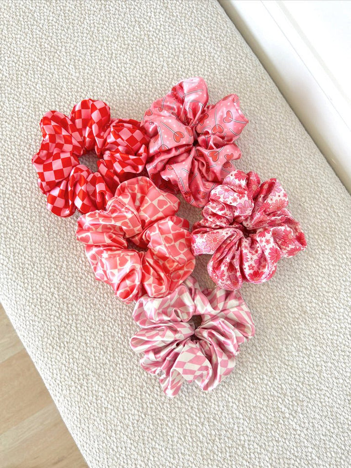 VALENTINE'S BLOOM - Printed Silk Scrunchie - Beyond Scrunchies