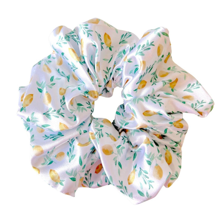 VINTAGE LEMONS - Printed Silk Scrunchie - Beyond Scrunchies