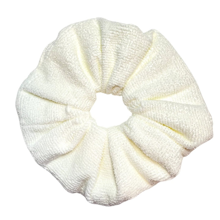 WHITE - Micro-Fibre Towel Scrunchie - Beyond Scrunchies