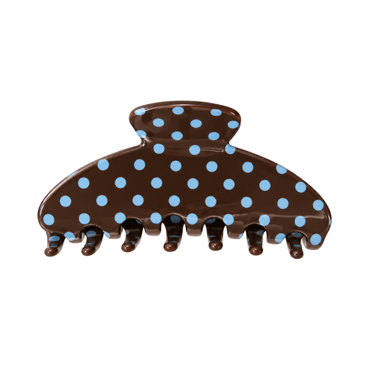 ROUNDED CLAW CLIP - TOASTED POLKADOT