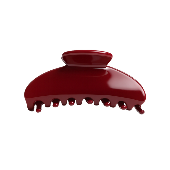 ROUNDED CLAW CLIP - BURGUNDY