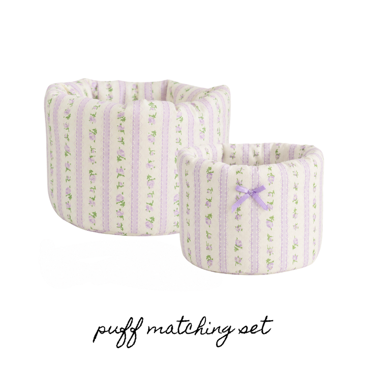 LAVENDER FIELDS PUFFS - MATCHING SET (2)