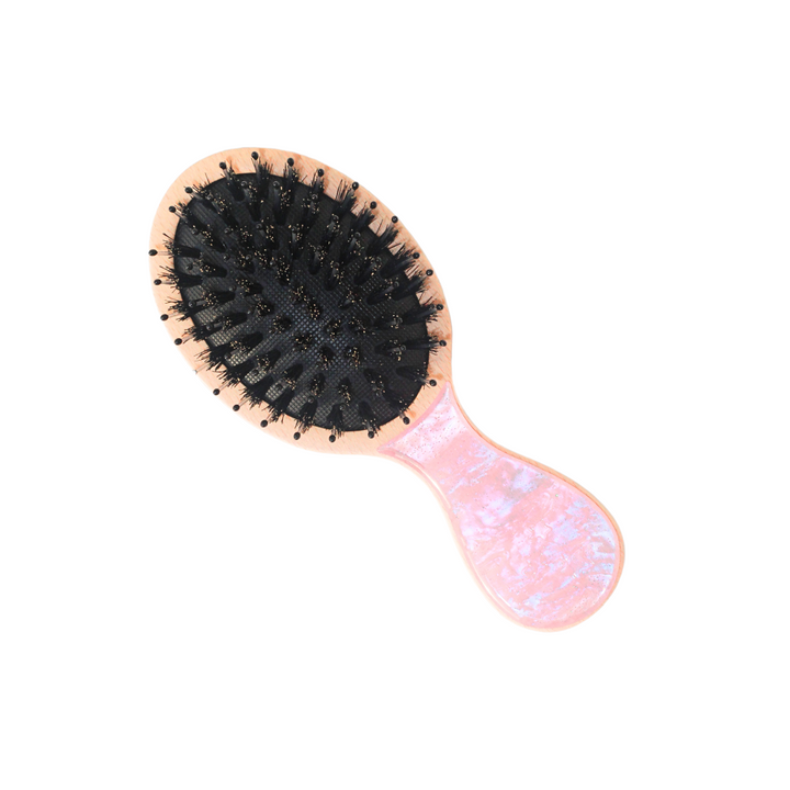 POCKET BAMBOO BOAR BRUSH - PINK CRUSH