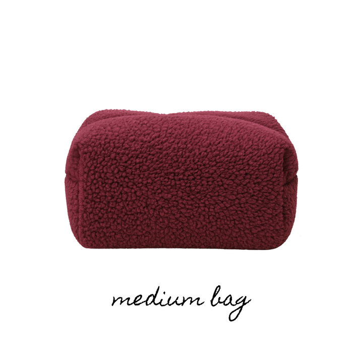 MEDIUM MAKEUP BAG - BURGUNDY COZY