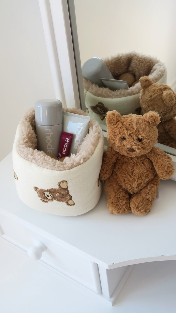 SMALL PUFF BUCKET ORGANIZER - BEARY SOFT