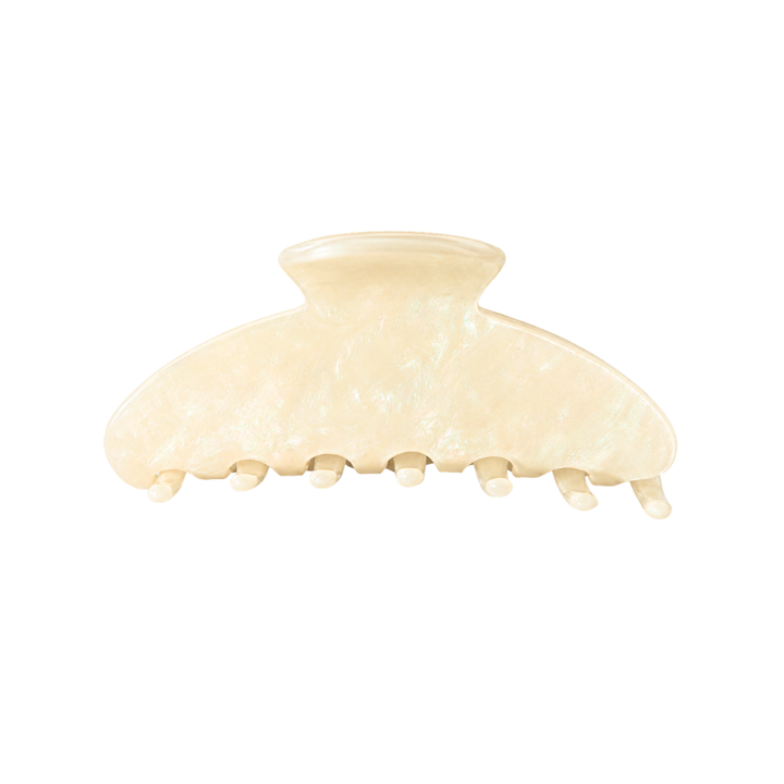 ROUNDED CLAW CLIP - WHITE CRUSH