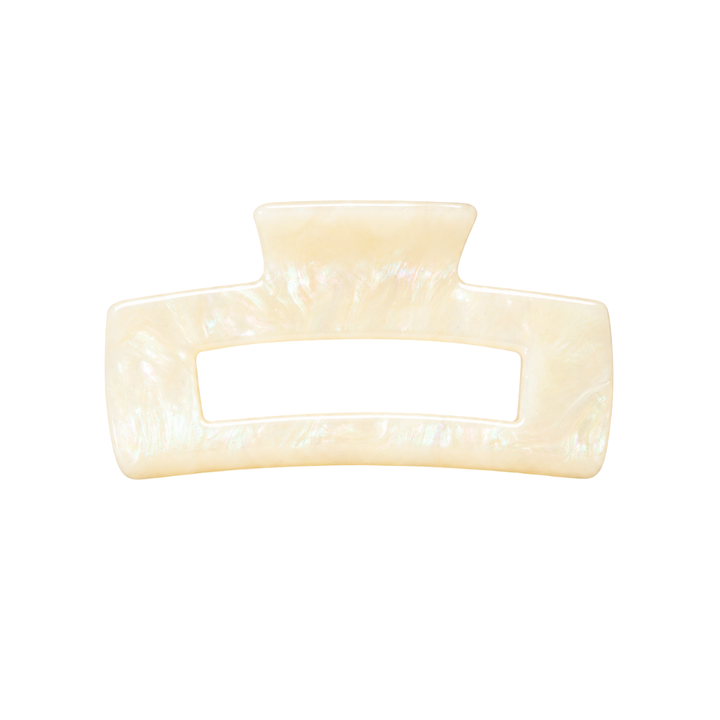SQUARE CLAW CLIP - WHITE CRUSH