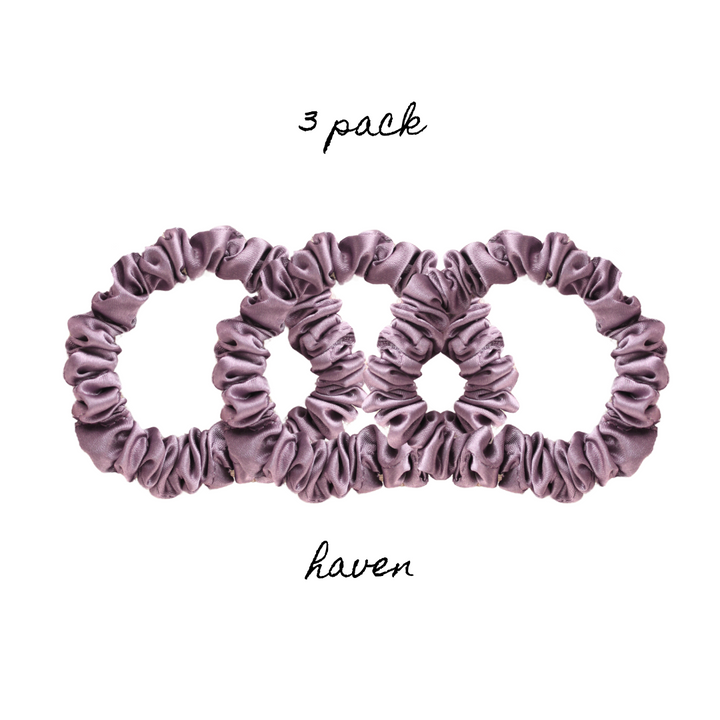 3 PACK OF SILK HAIR TIES - HAVEN