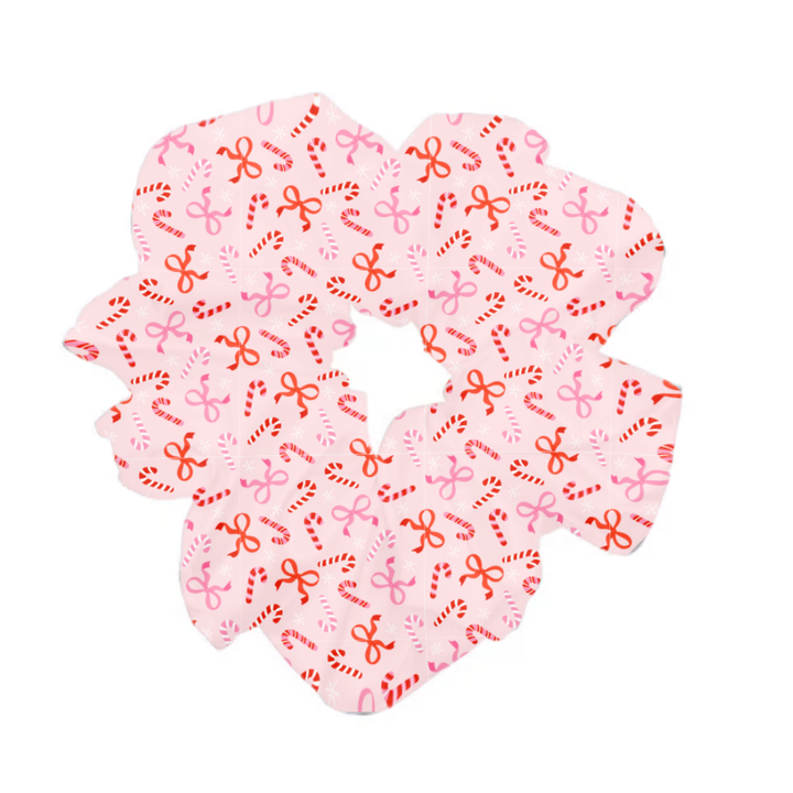 PEPPERMINT PINK - Printed Silk Scrunchie