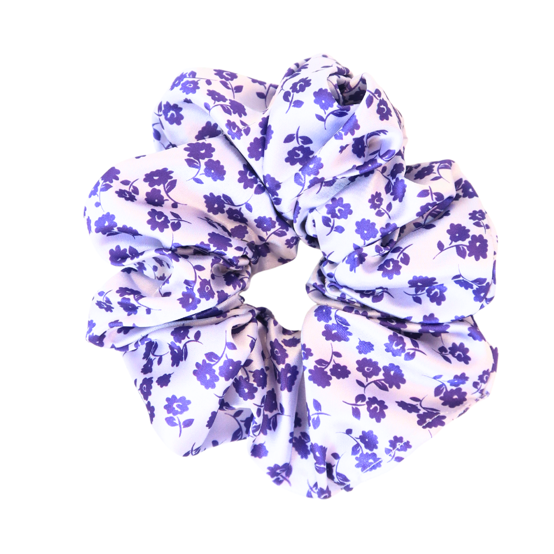 LAVENDER BLOOM - Printed Silk Scrunchie