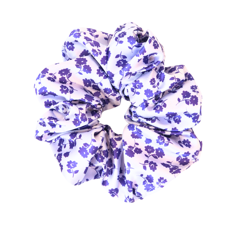 LAVENDER BLOOM - Printed Silk Scrunchie