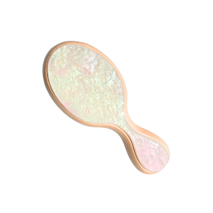 POCKET BAMBOO BOAR BRUSH - WHITE CRUSH