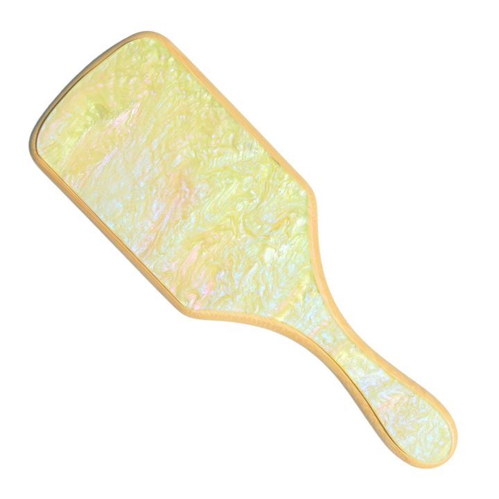 BAMBOO PADDLE BRUSH WITH BOAR BRISTLES - BANANA SPLIT