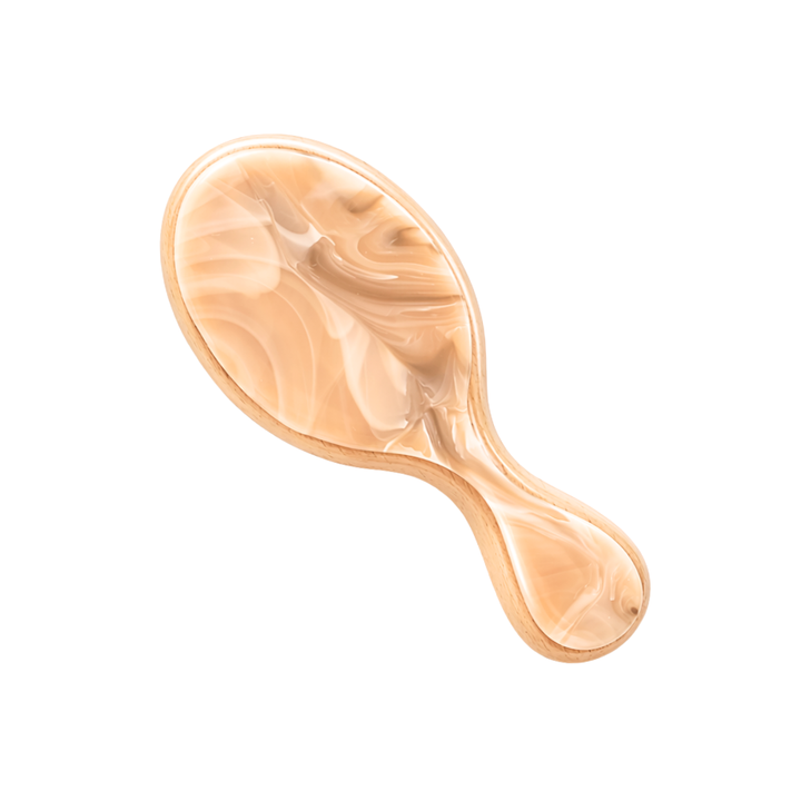 POCKET BAMBOO BOAR BRUSH - BEIGE CHIFFON