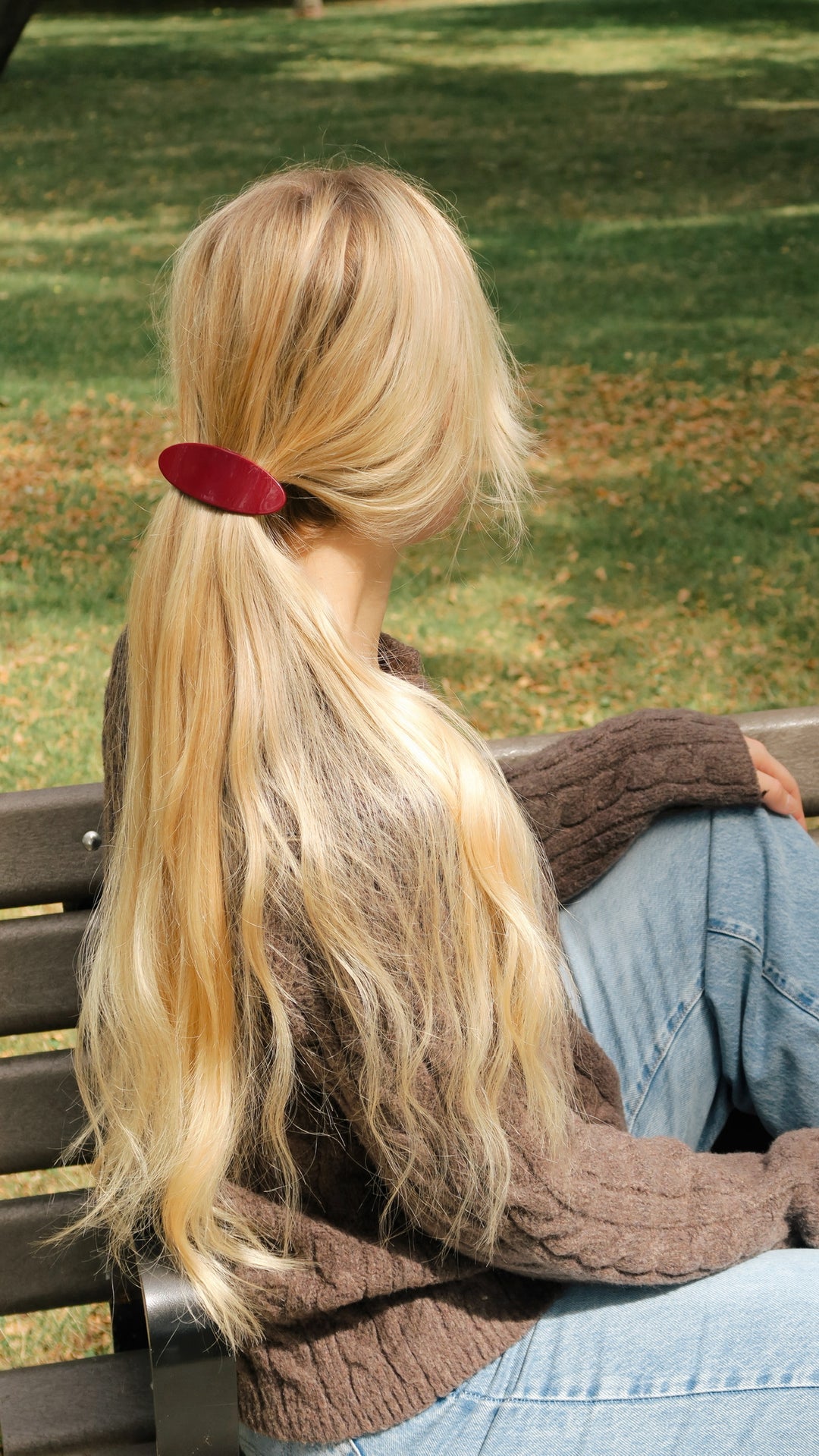 FRENCH BARRETTE - BURGUNDY
