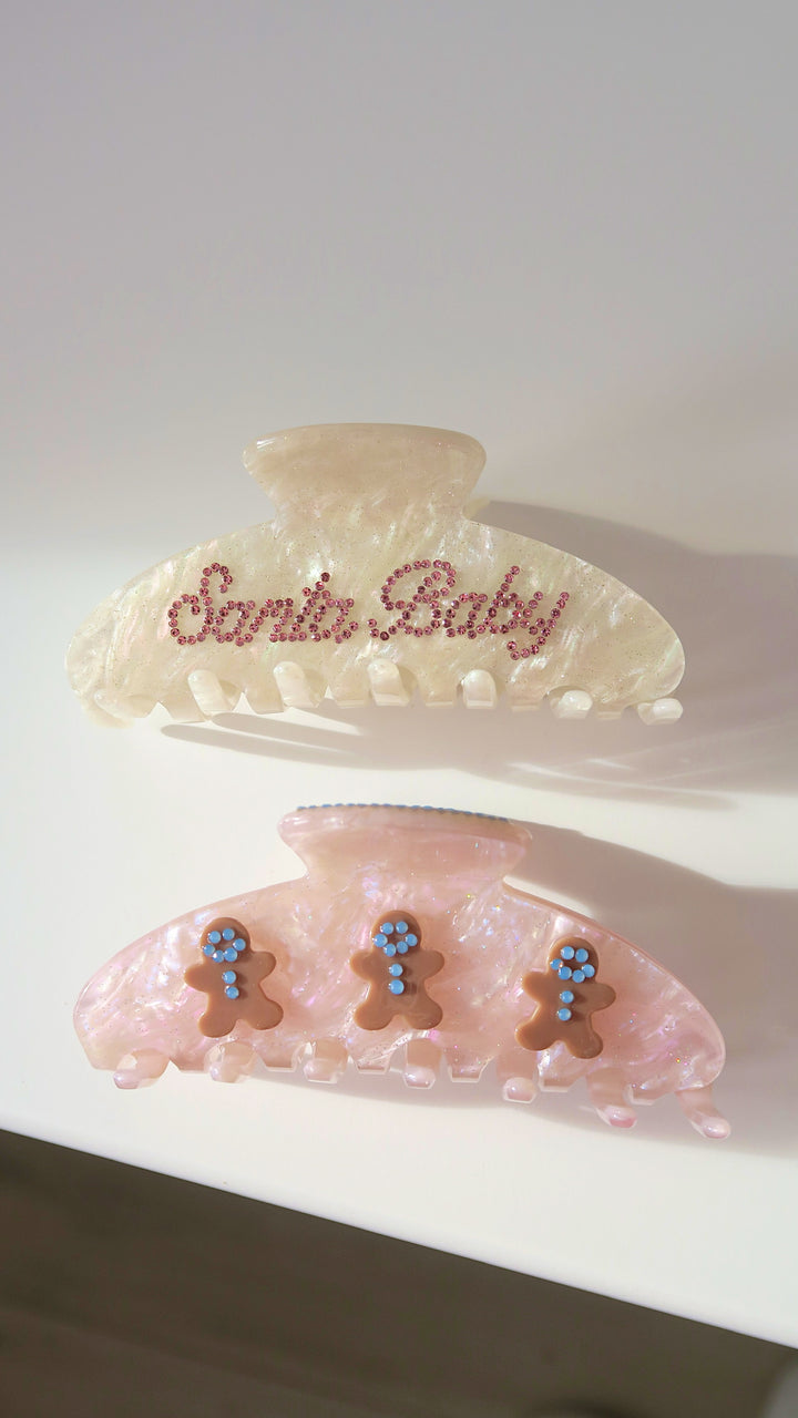 ROUNDED CLAW CLIP - PINK GINGER