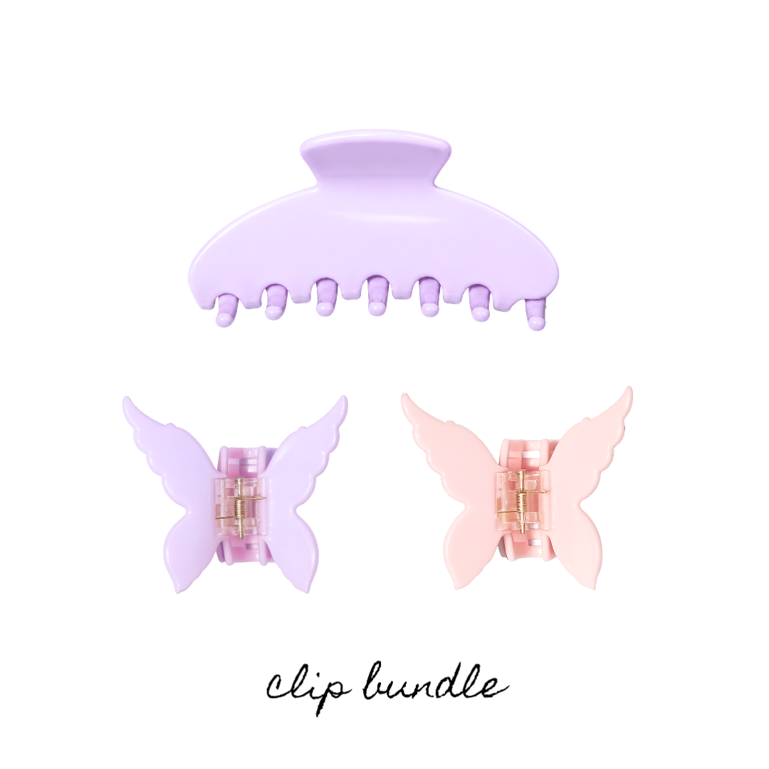LAVENDER FIELDS - CLAW CLIP BUNDLE (3)