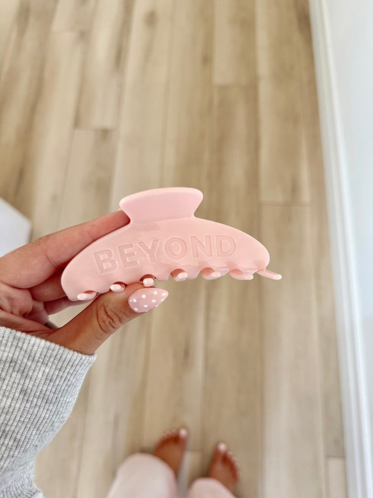 ROUNDED CLAW CLIP - PINK FROSTING