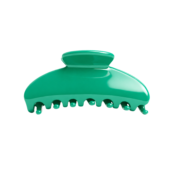 ROUNDED CLAW CLIP - KELLY GREEN