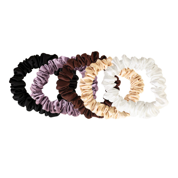 5 PACK OF SILK HAIR TIES