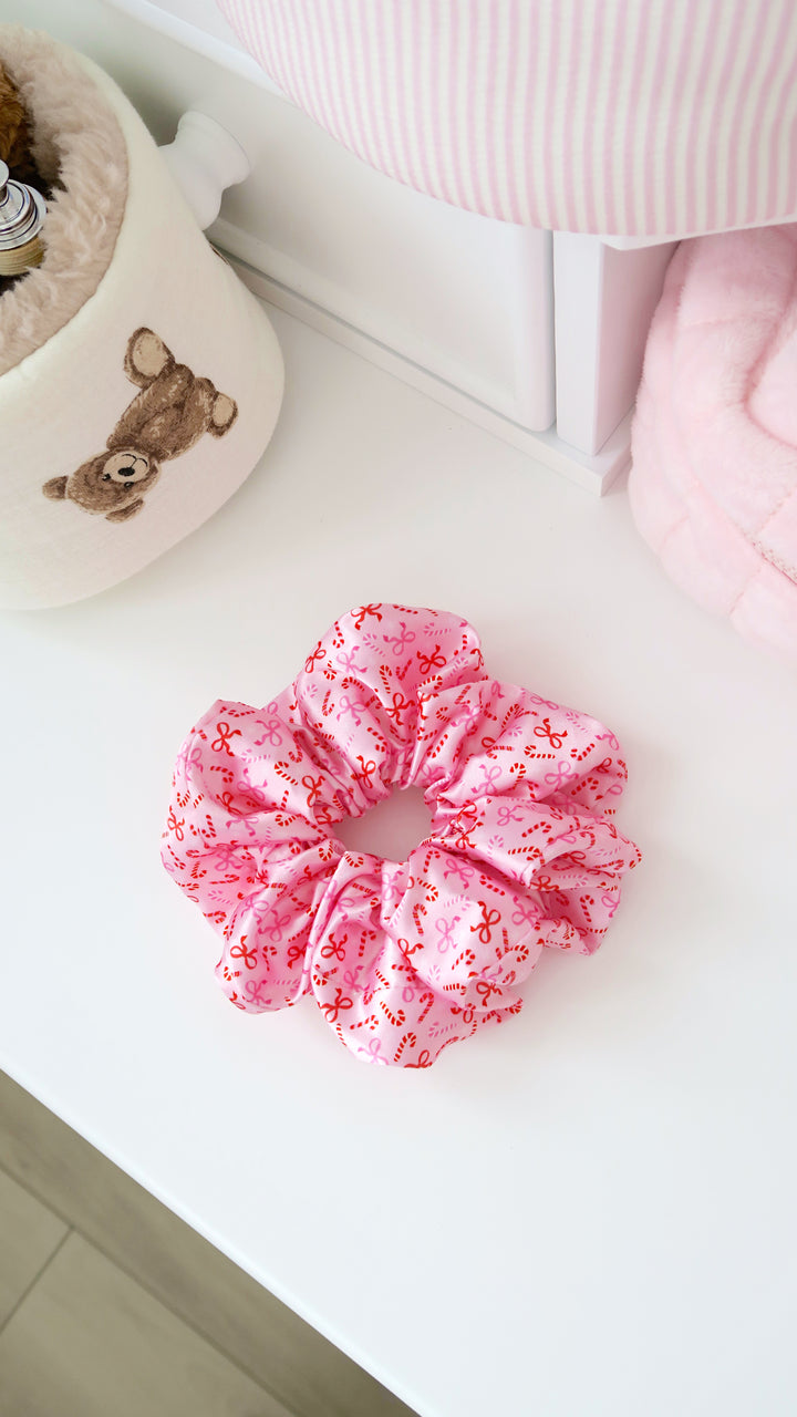 PEPPERMINT PINK - Printed Silk Scrunchie