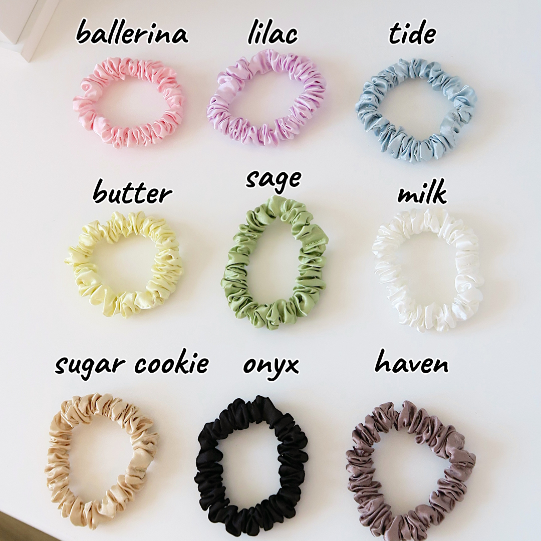 CUSTOM SILK HAIR TIE PACK (5)