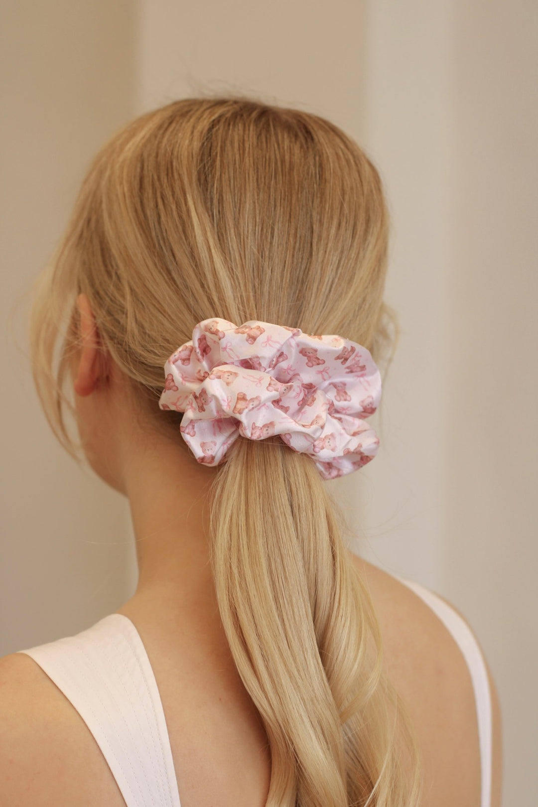 BEARS & BOWS - Printed Silk Scrunchie - Beyond Scrunchies