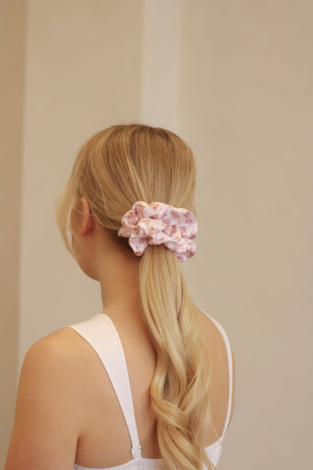 BEARS & BOWS - Printed Silk Scrunchie - Beyond Scrunchies