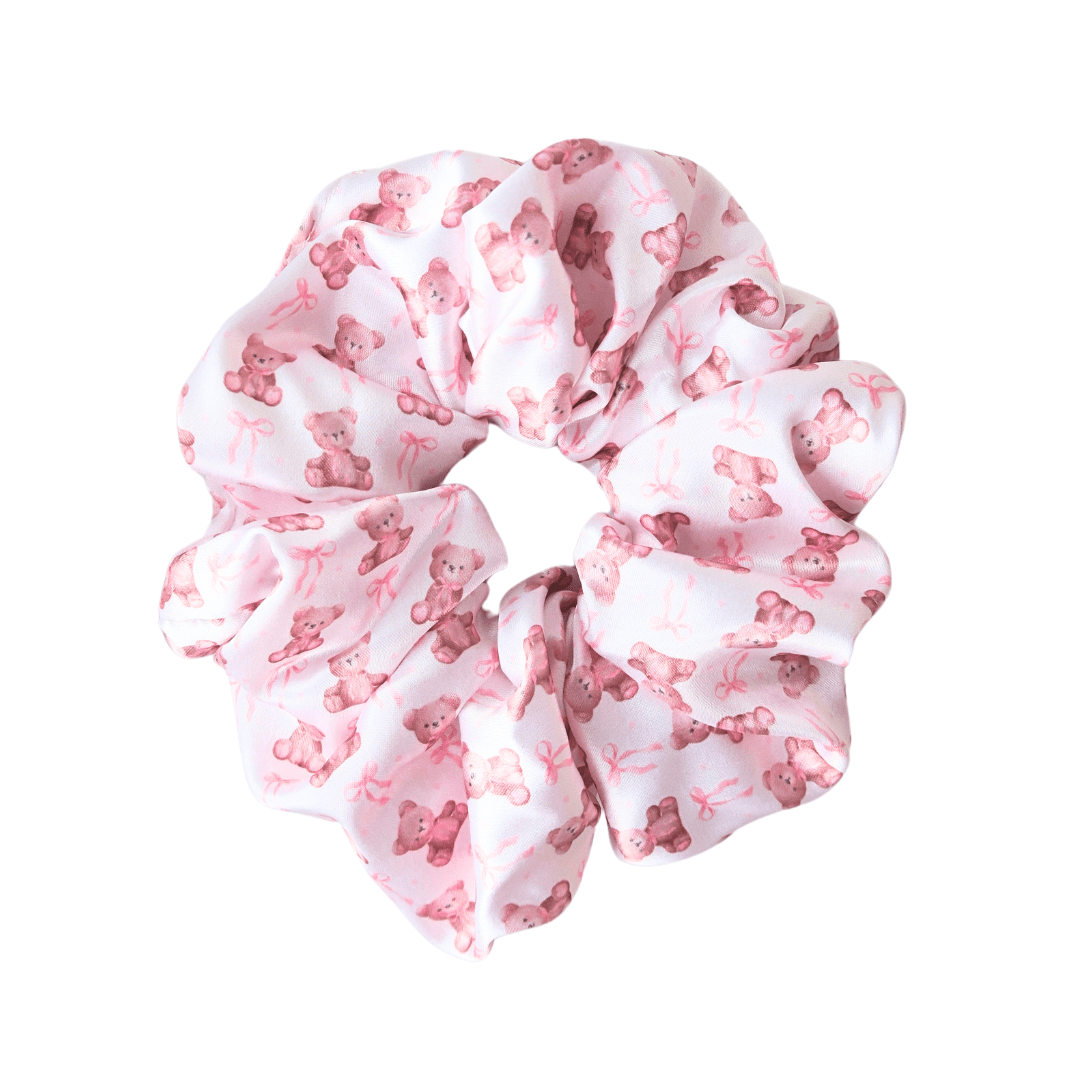 BEARS & BOWS - Printed Silk Scrunchie - Beyond Scrunchies