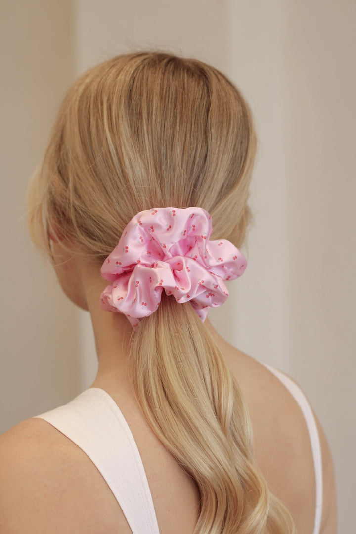 CHERRY LOVE - Printed Silk Scrunchie - Beyond Scrunchies