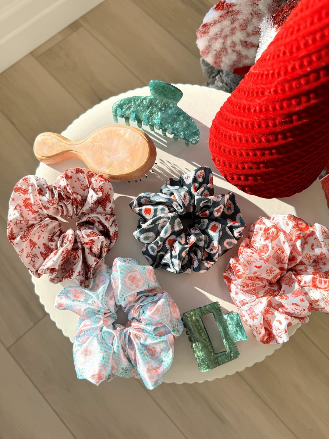 LETTERS TO SANTA - Printed Silk Scrunchie - Beyond Scrunchies