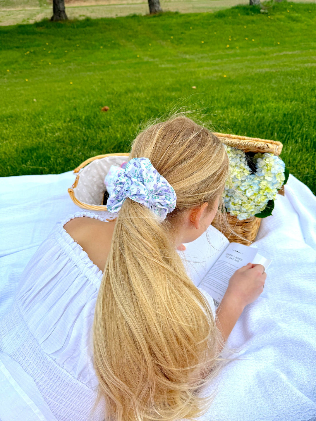 PURPLE BUTTERFLY - Printed Silk Scrunchie - Beyond Scrunchies