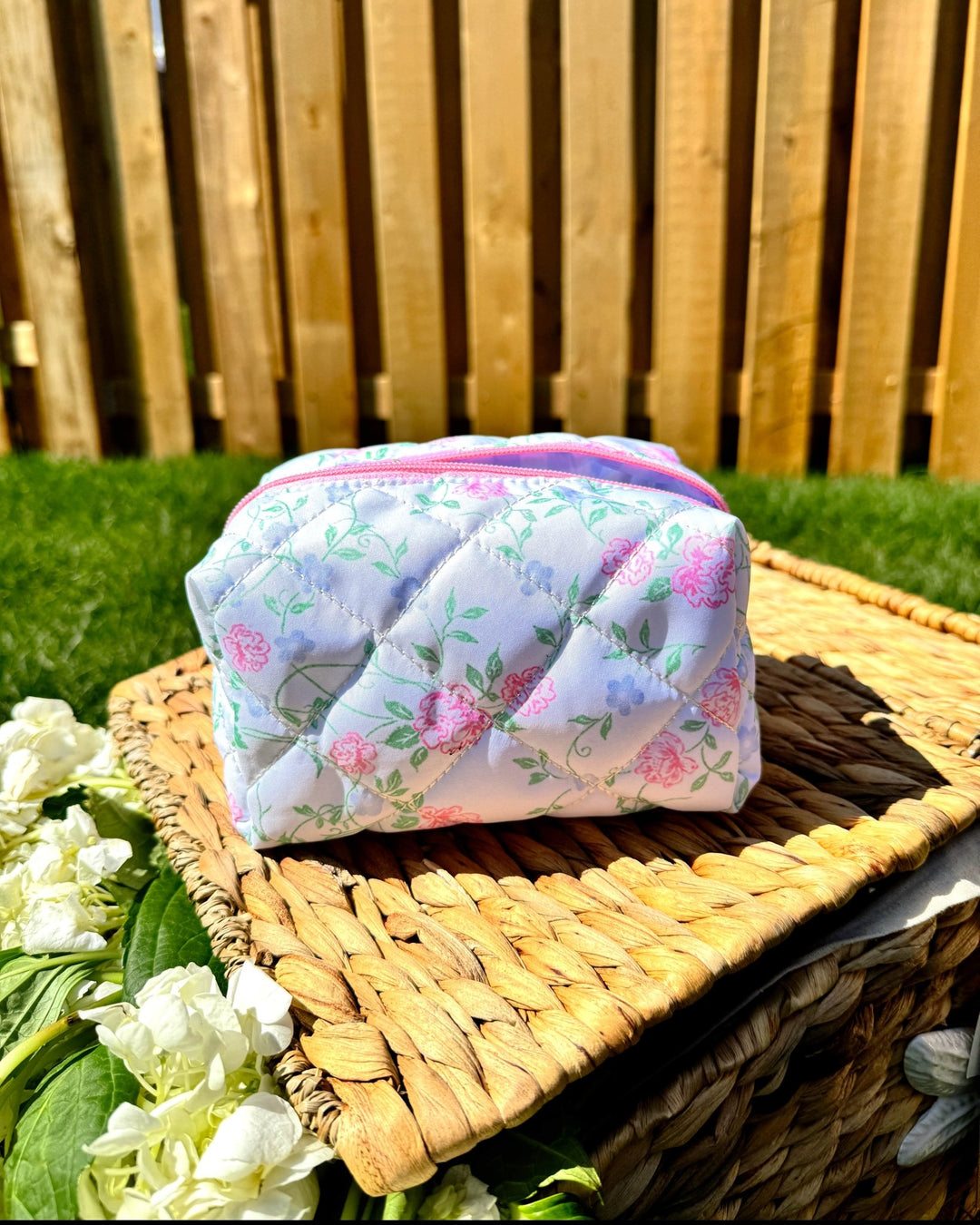 QUILTED COSMETIC POUCH - SMALL - Beyond Scrunchies