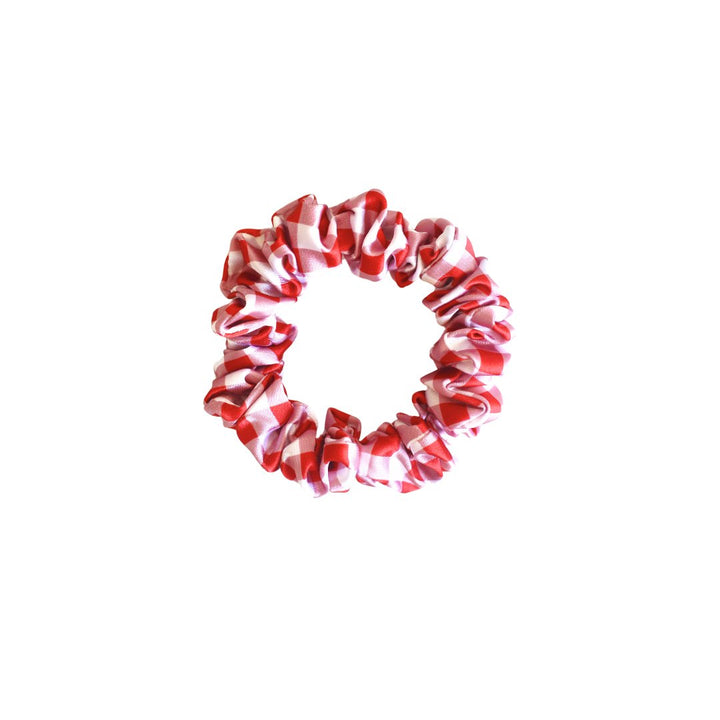 RED GINGHAM - Silk Skinny Scrunchie - Beyond Scrunchies