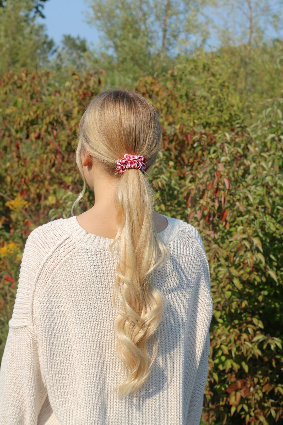 RED GINGHAM - Silk Skinny Scrunchie - Beyond Scrunchies