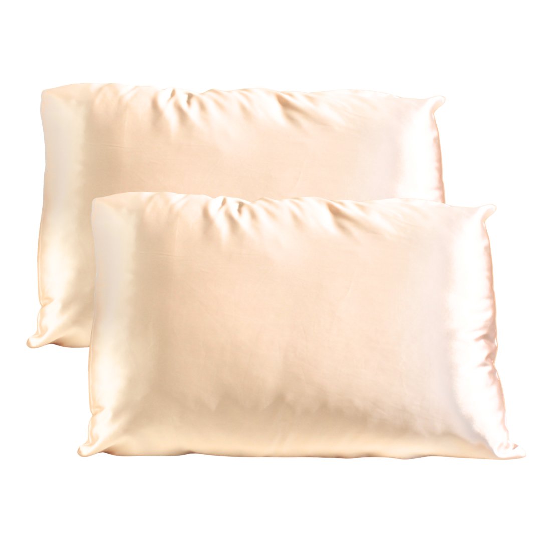 SET OF 2 SILK PILLOWCASES - Prosecco - Beyond Scrunchies