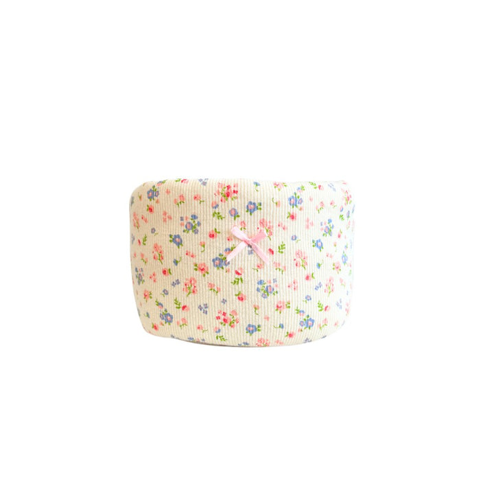 SMALL PUFF BUCKET ORGANIZER - RIBBED FLORAL - Beyond Scrunchies