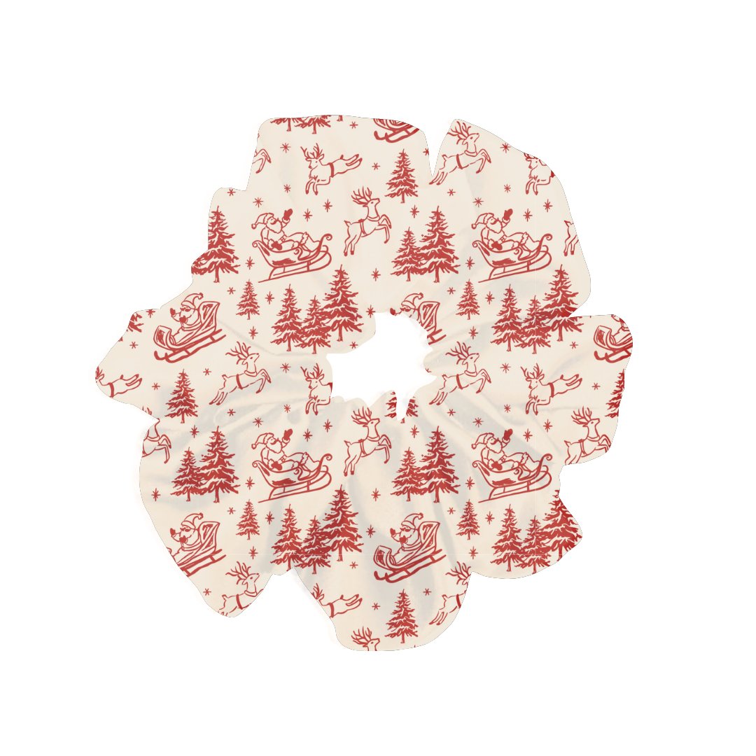 VINTAGE CHRISTMAS - Printed Silk Scrunchie - Beyond Scrunchies