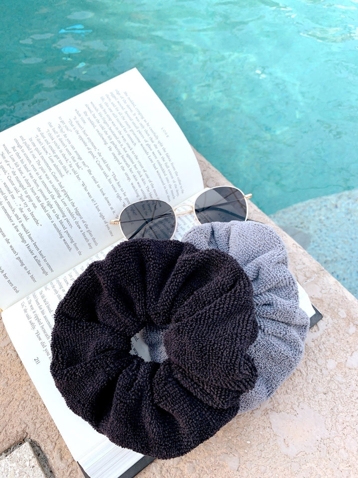 DARK GREY - Micro-Fibre Towel Scrunchie - Beyond Scrunchies