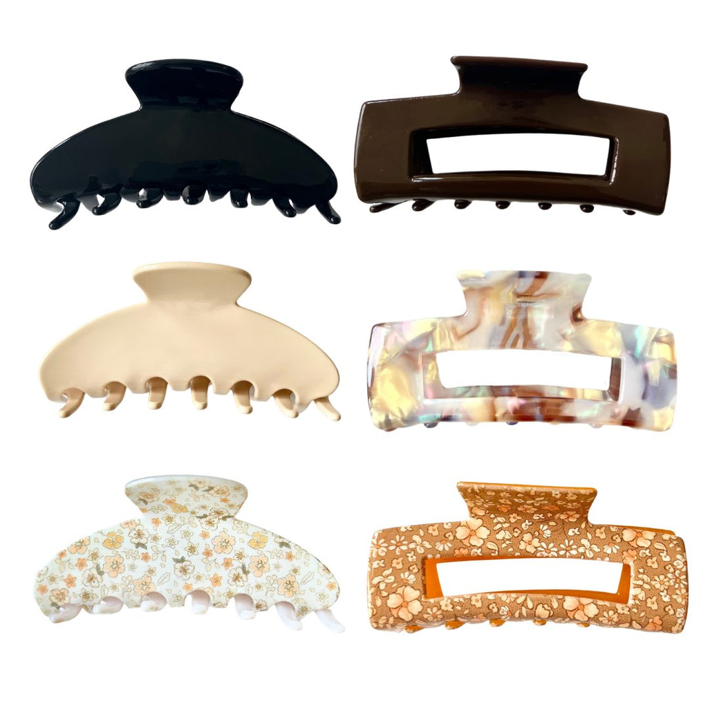 FALL COLLECTION CLAW CLIP BUNDLE - 6 - Beyond Scrunchies