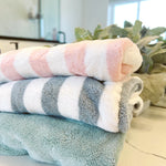 GRAY & WHITE - Microfiber Towel Wrap - Beyond Scrunchies